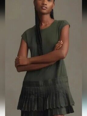 Daily Practice By Anthropologie Dark Olive Green Dress *XS * NWOT